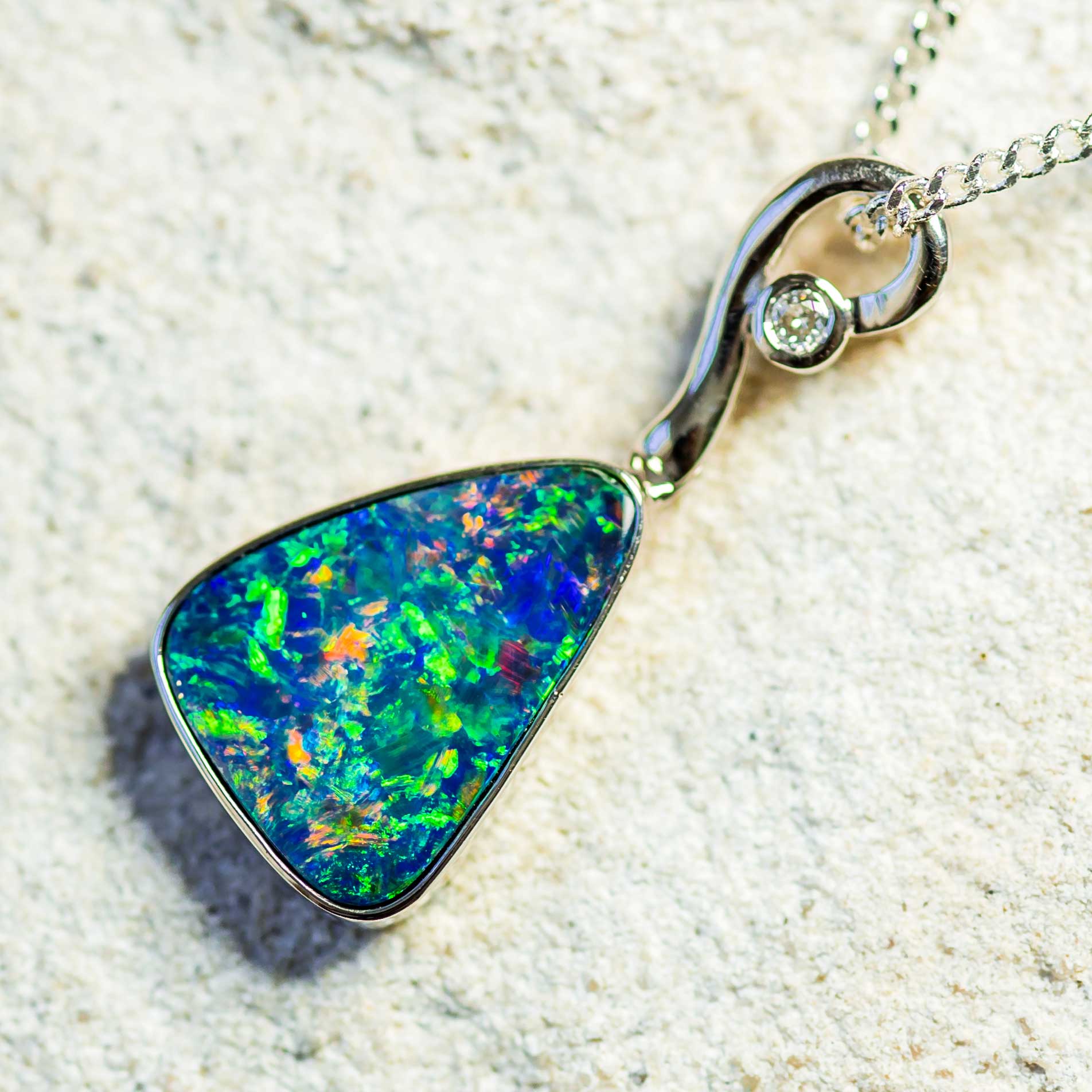 Opal Pendant - Black Star Opal