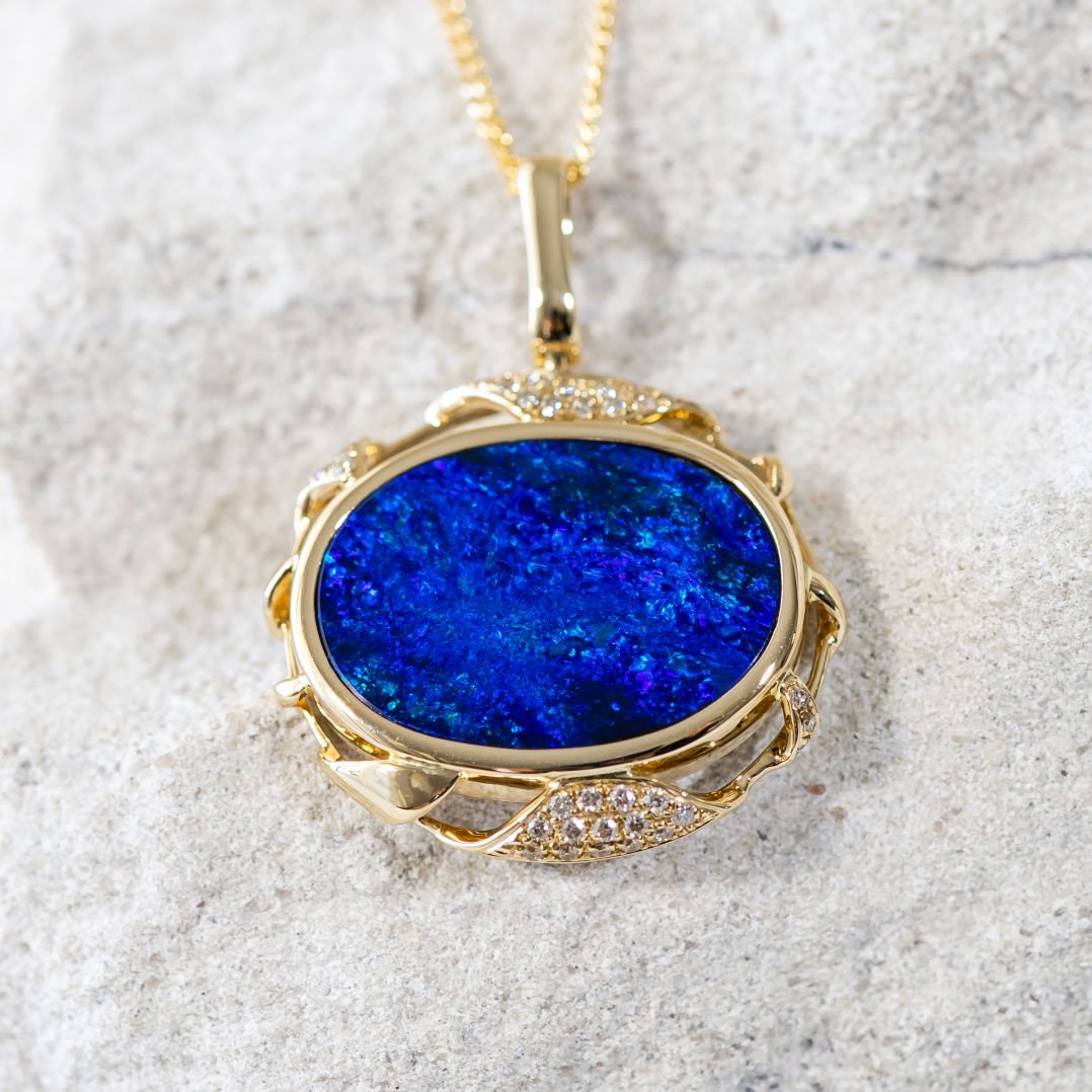 blue opal pendant