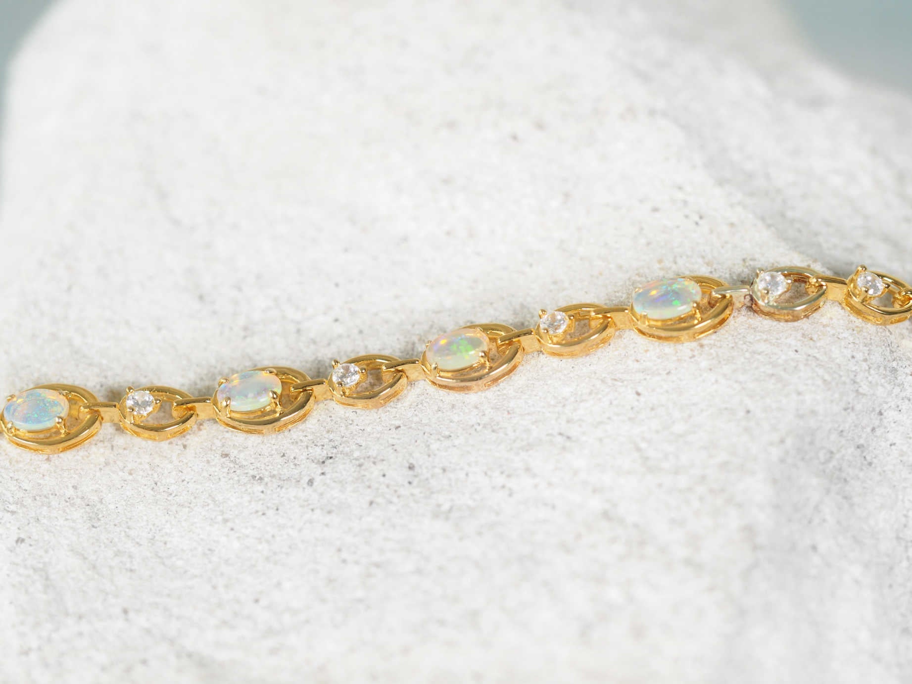 green crystal opal bracelet with crystals