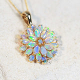 australian opal necklace with crystal opals