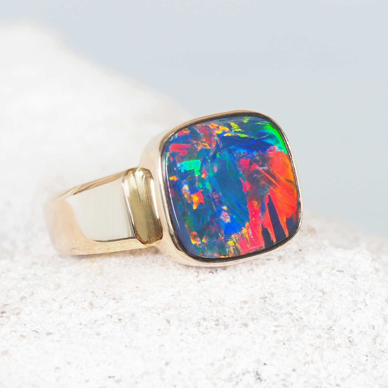 'Jordan' Doublet Opal Ring 14ct Gold