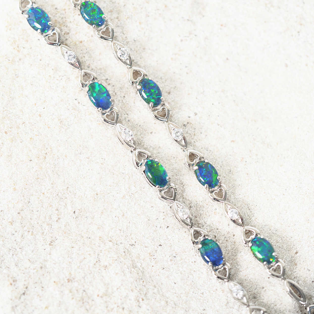 opal bracelet sterling silver