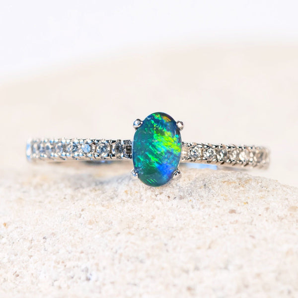 silver-triplet-opal-ring-multi-colour