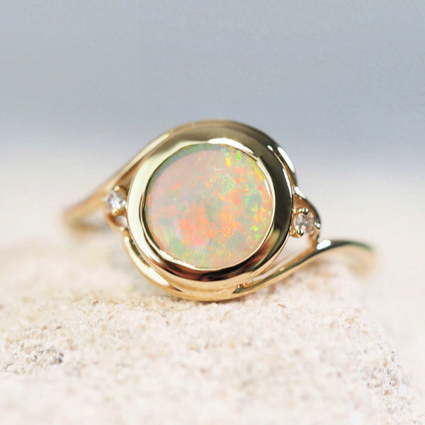 'Avery' 14ct Gold Crystal Opal Ring