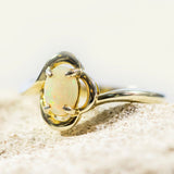 'Della' Gold Plated Silver Solid Opal Ring