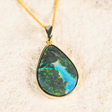 andamooka opal gold pendant