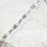 Colourful 'Passion' Silver Australian Crystal Opal Bracelet - Black Star Opal
