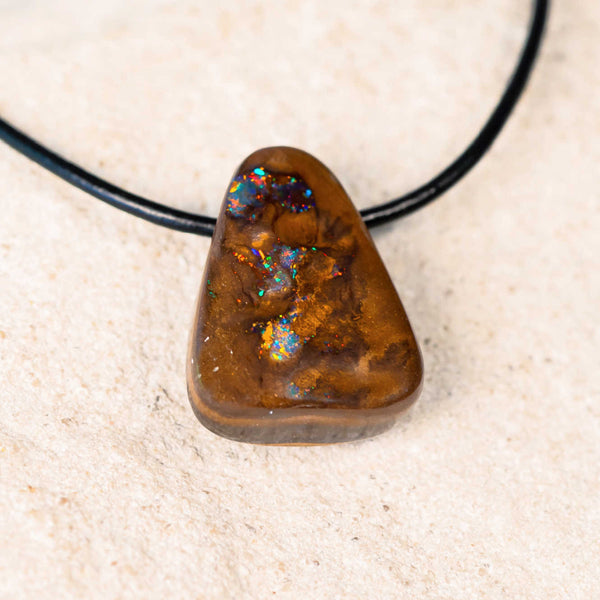 boulder matrix opal pendant