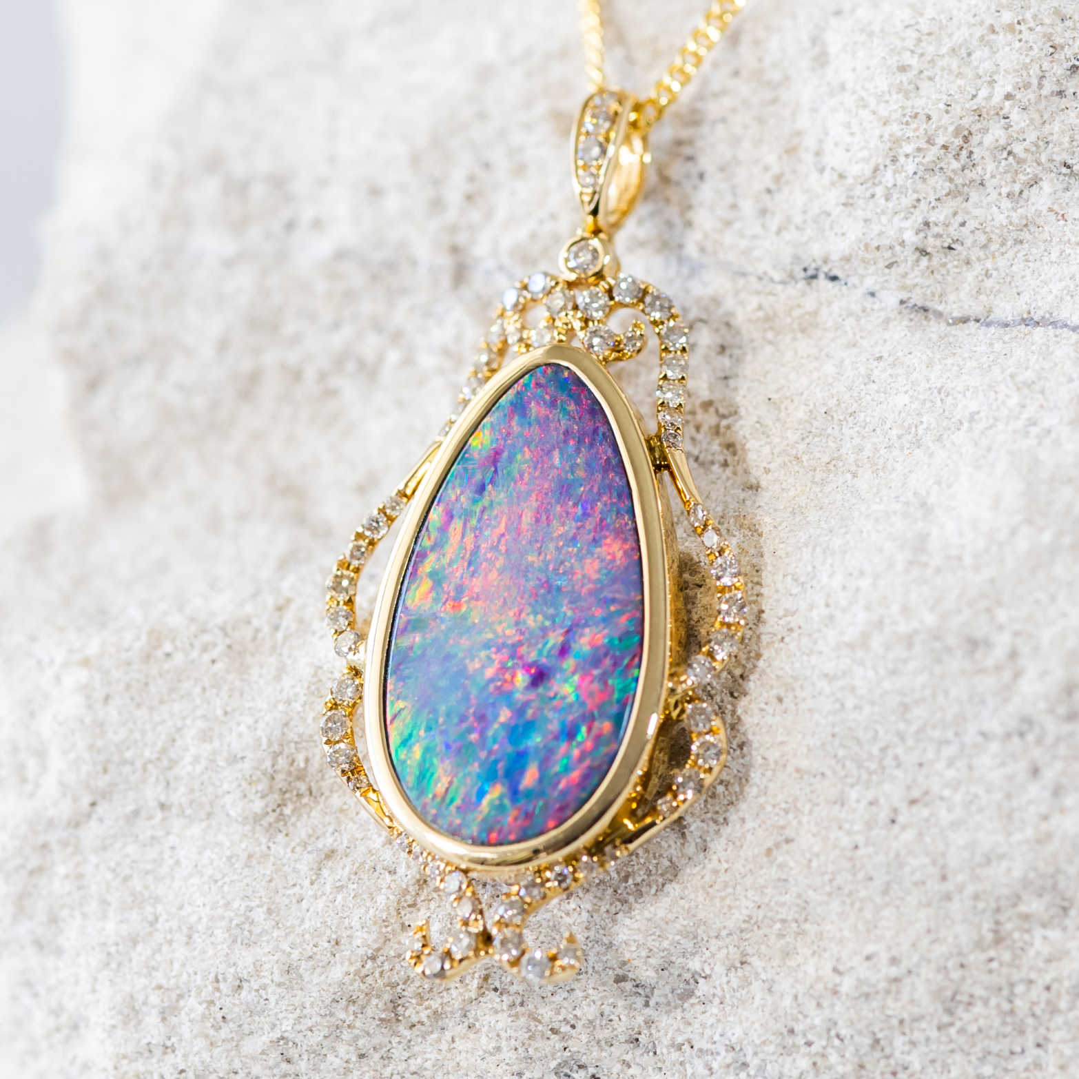 Gold Opal Jewellery - Black Star Opal