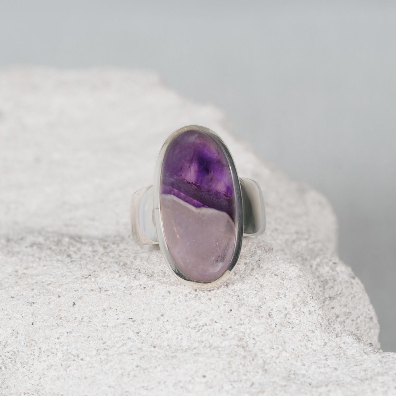 'Sabrina' Amethyst Ring in a silver setting
