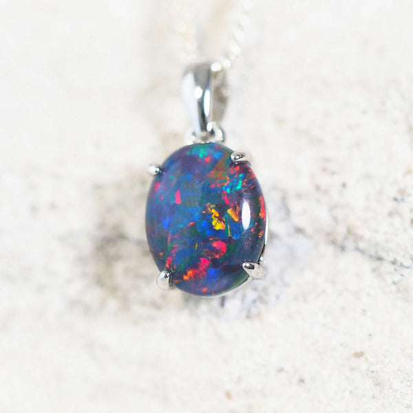 opal pendant set in silver