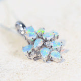colourful crystal opal necklace set in 18ct white gold
