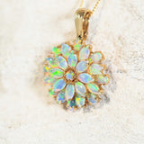 opal pendant set with 25 crystal opals