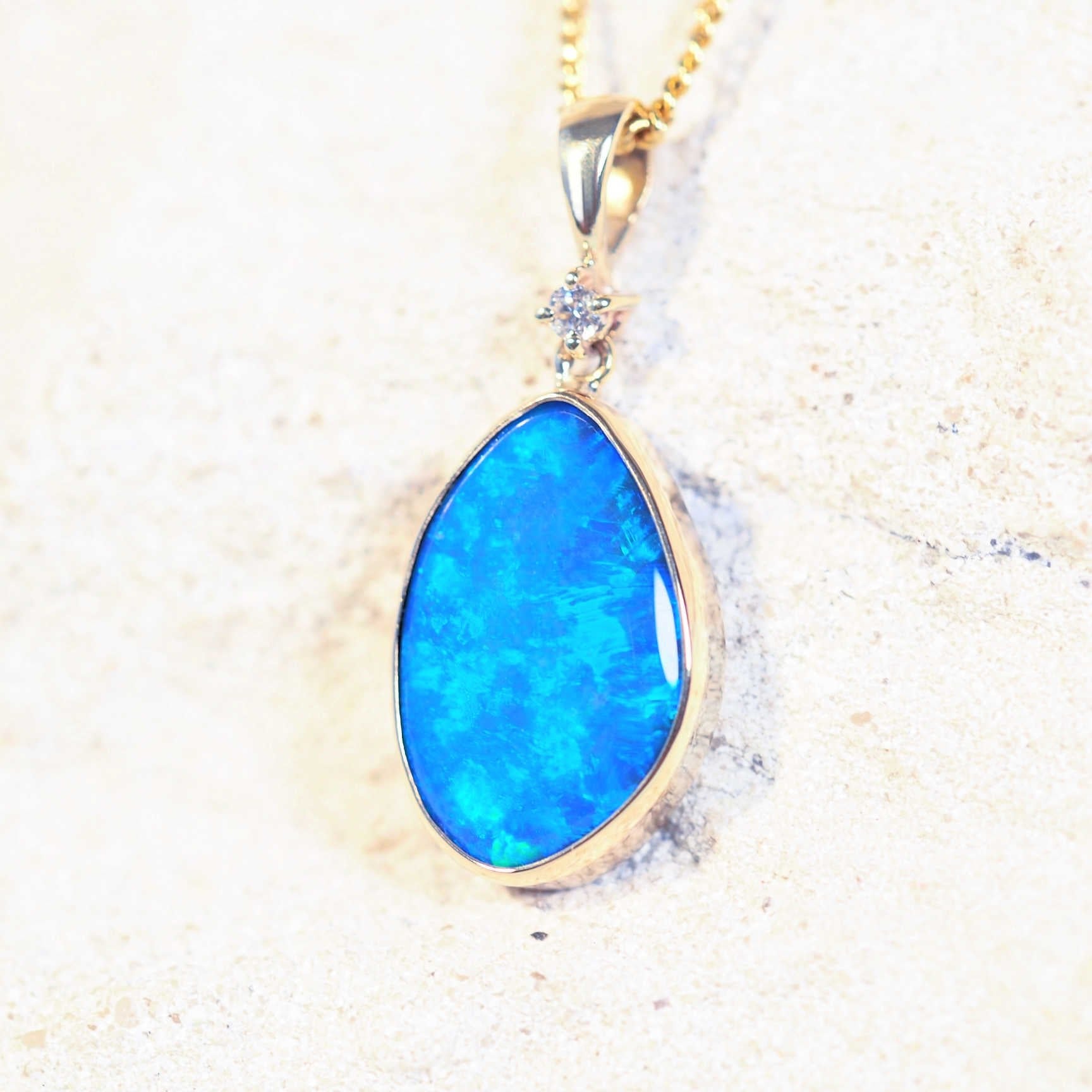 blue opal pendant