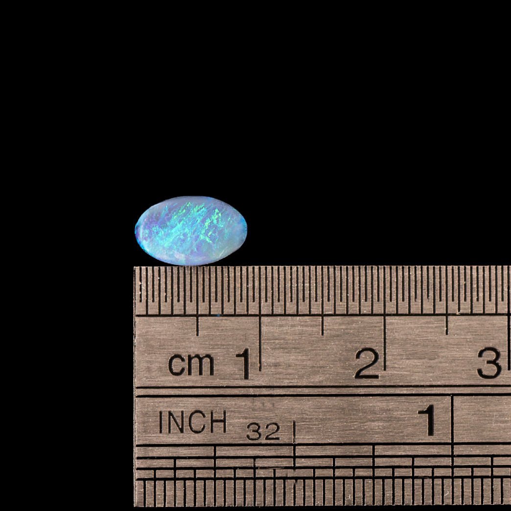 Natural Australian semi-black opal oval ready for jewellery setting

