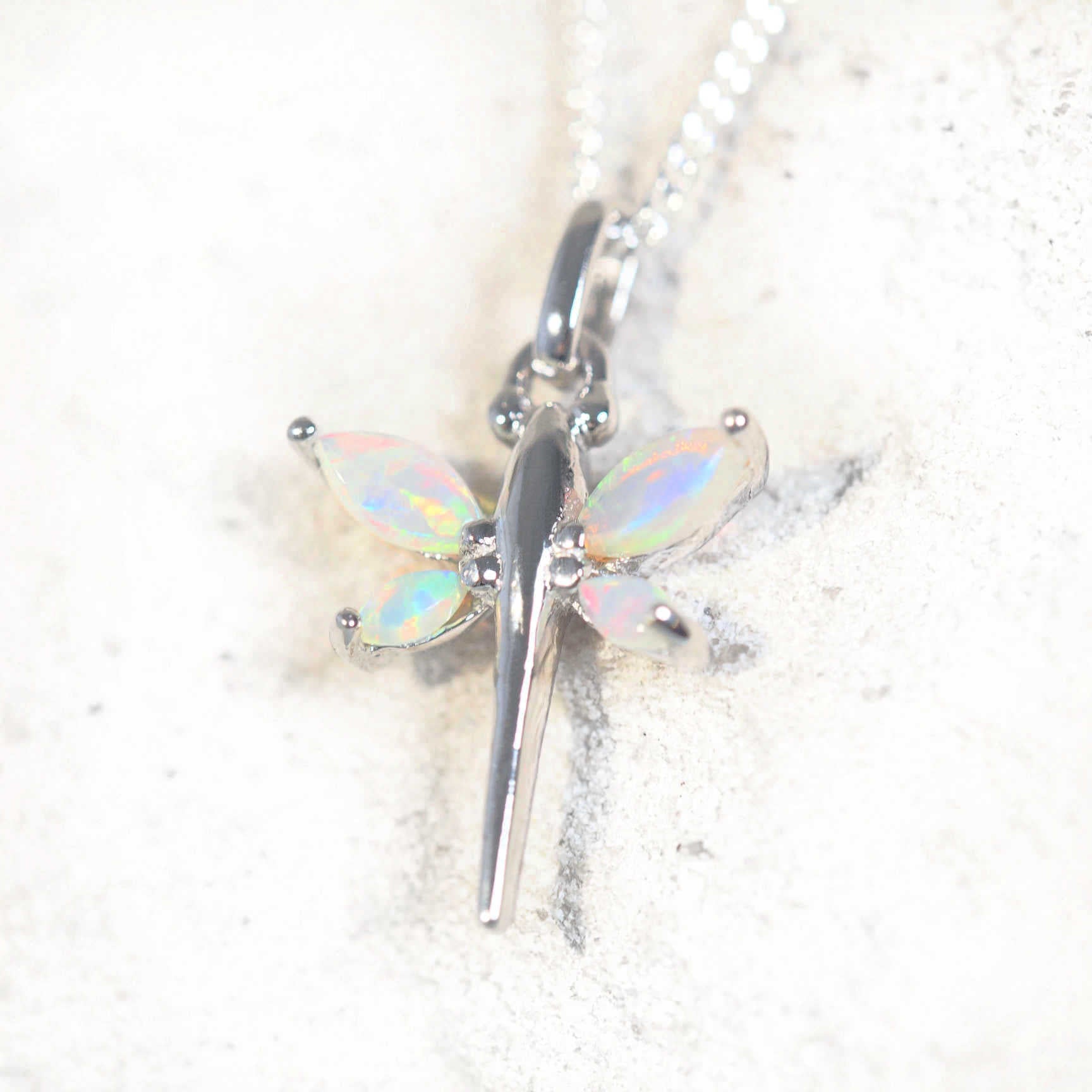 dragonfly opal pendant