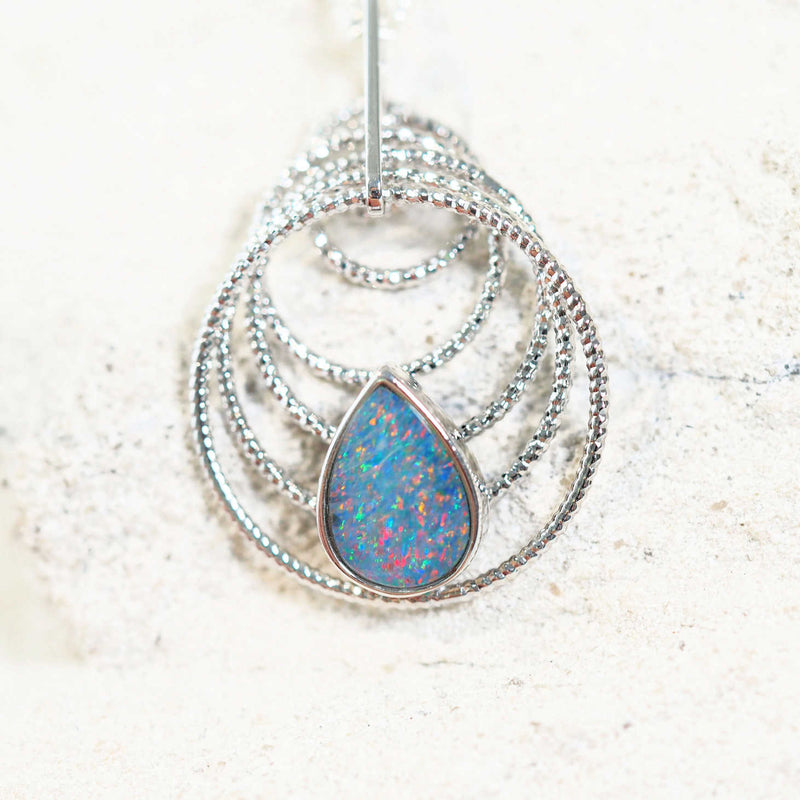 'Spring' Silver Doublet Opal Pendant