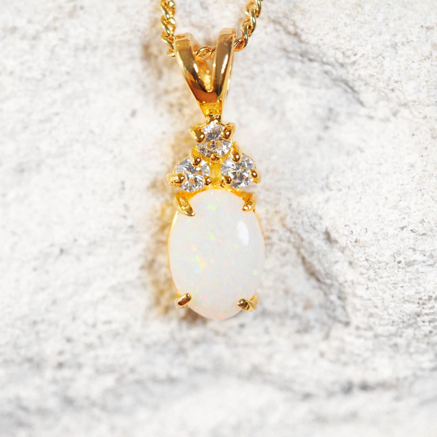 white opal necklace