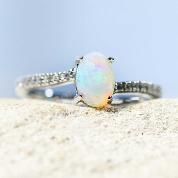 Sterling Silver Ring with Opal | Walker Metalsmiths
