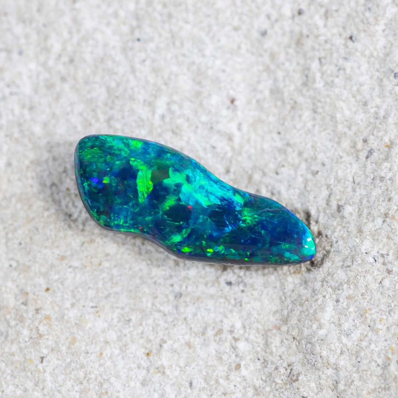 'Aquatic Garden' Solid Black Australian Opal - Black Star Opal