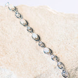 multi-coloured silver opal bracelet