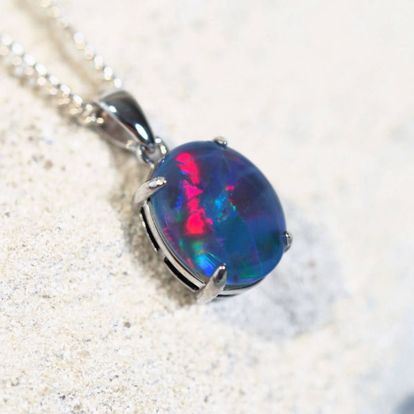 colourful australian opal necklace