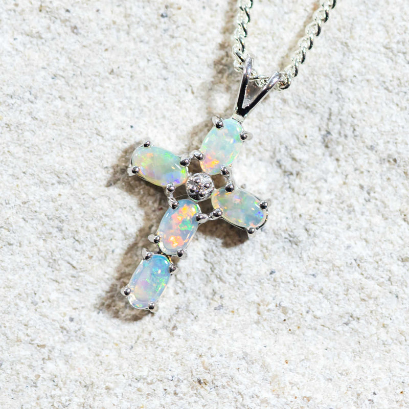 Genuine opal cross sale