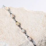 colourful crystal opal bracelet set in sterling silver