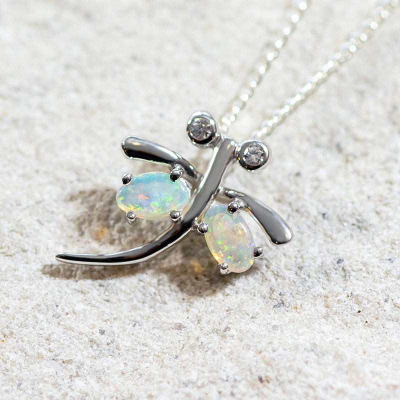 Dragonfly discount opal necklace