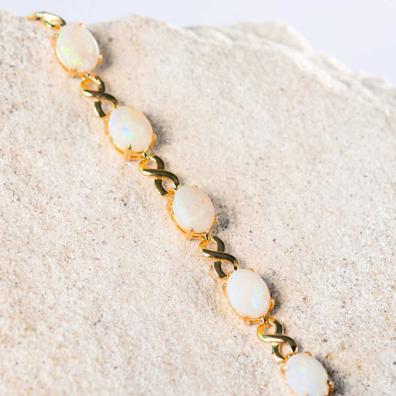 Amazon.com: InfinityGemsArt Charged Ethiopian Opal Bracelet for Women,  Birthstone, Natural Gemstone Beads, Dainty Handmade Jewelry, Chakra Energy  Healing Crystals, 14K Gold Plated 925 Sterling Silver Chain 8 inch :  Handmade Products