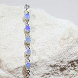 'Eternity' Silver Australian Crystal Opal Bracelet - Black Star Opal