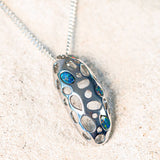 unique design doublet opal silver pendant