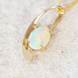 'Izabel' 14ct Gold Crystal Opal Necklace