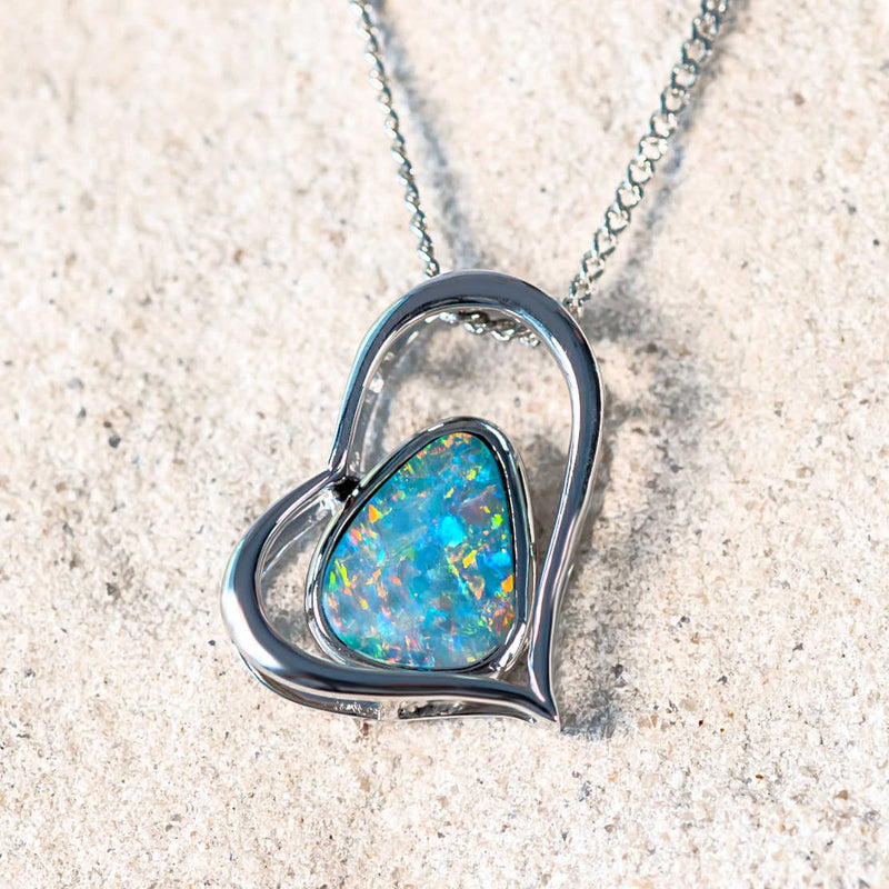 colourful doublet opal pendant sdp182