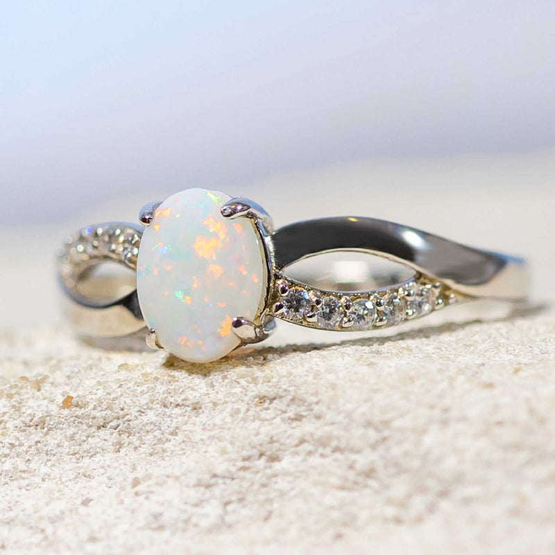 The Atlas - White Opal Ring – Oxu Jewelry