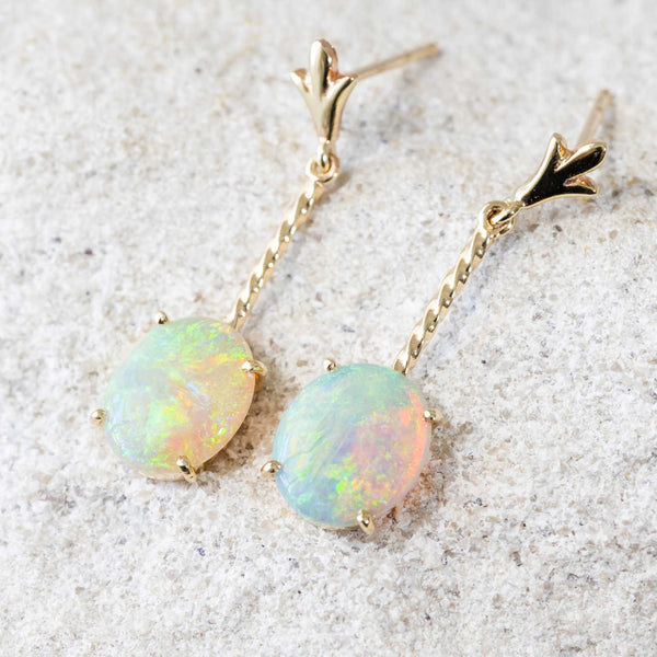 9ct gold opal earrings store