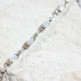 Colourful 'Passion' Silver Australian Crystal Opal Bracelet - Black Star Opal