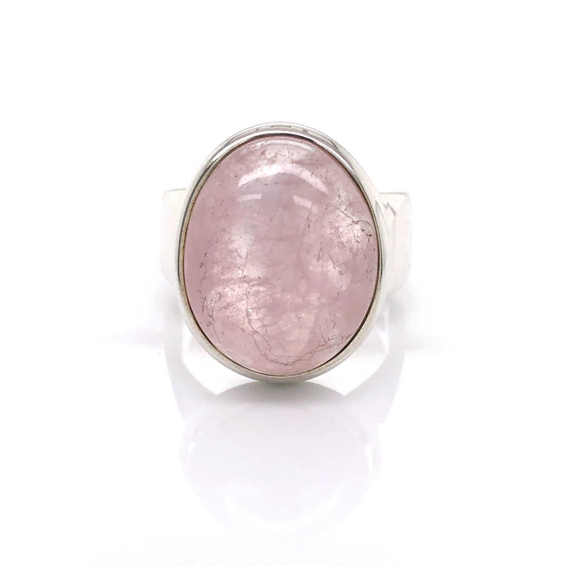 Inner Passion Rose Quartz Oval Ring || .925 Sterling Silver || Brazil –  Nature's Treasures