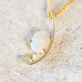 colourful south australian crystal opal gold necklace