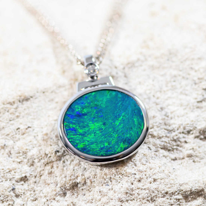 Australian blue opal discount necklace